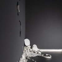 Susanne Petzold IN THE DARK PLACES im 3W1F Space Künstlerbund Dresden, Foto von Victoria Gentsch @materialmatters