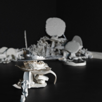 Susanne Petzold IN THE DARK PLACES im 3W1F Space Künstlerbund Dresden, Foto von Victoria Gentsch @materialmatters